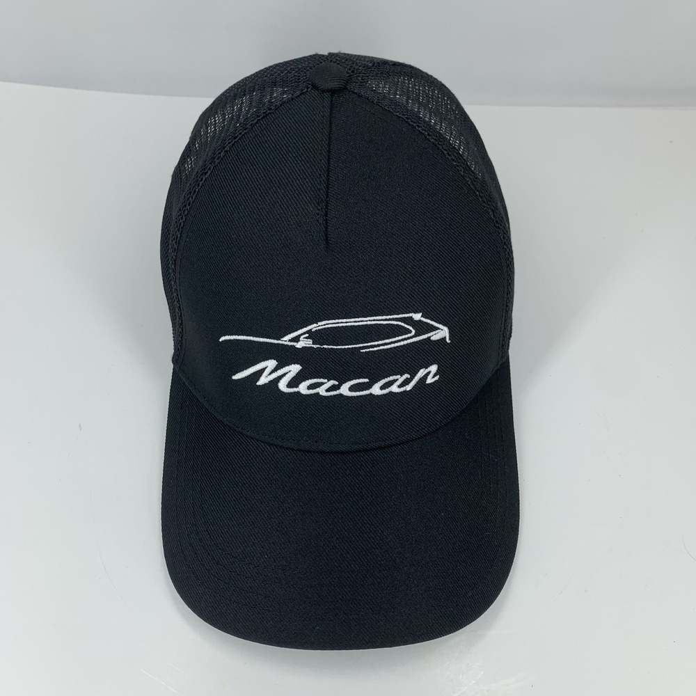 Macan Hat Porsche Austin 2022 Black Mesh Snapback Atlantis Connect Baseball Cap